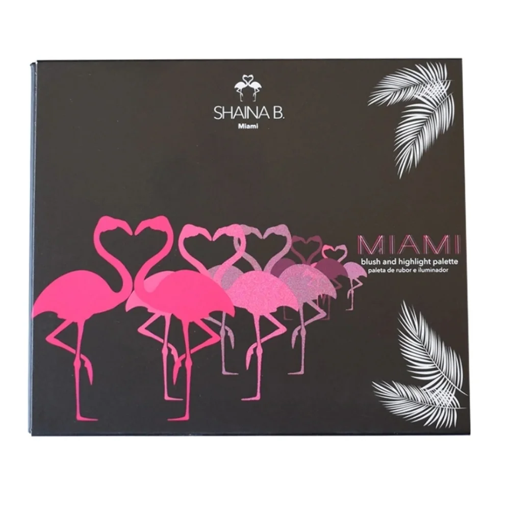 Glow Palette 4 Shade Pink Blush & Highlight Highlighter Blend Shades New